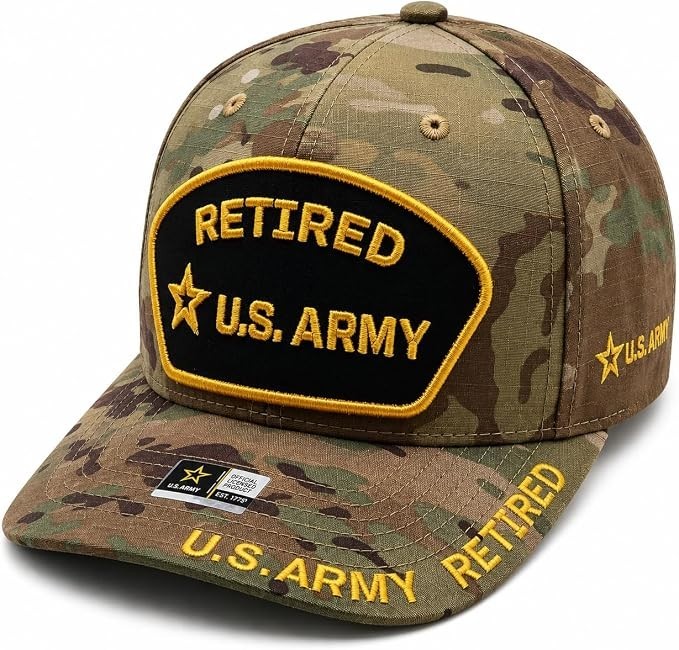 US Army Veteran Hat Officially Licensed Adjustable Baseball Cap Military Cap