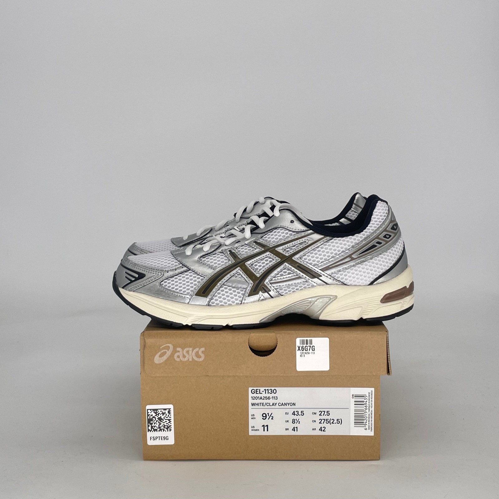 Size 9.5M/11W - ASICS Gel-1130 White Clay Canyon 1201A256-113 Size 9.5M/11W - ASICS Gel-1130 White Clay Canyon 1201A256-113