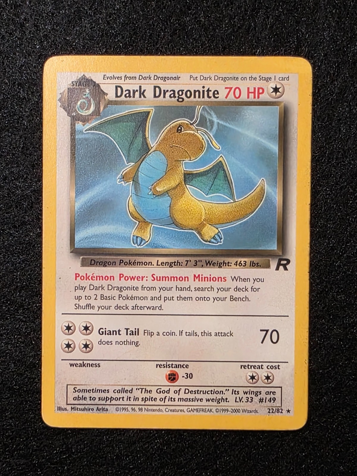 Dark Dragonite #22/82 Pokemon Team Rocket (See 2nd Pic)