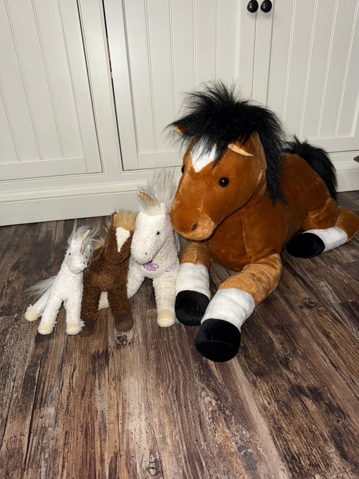 Rare Lot of 8 Vtg. Aurora Flopsie 30’ Horse Plush Toys, Ty, Douglas, Dan Dee, 