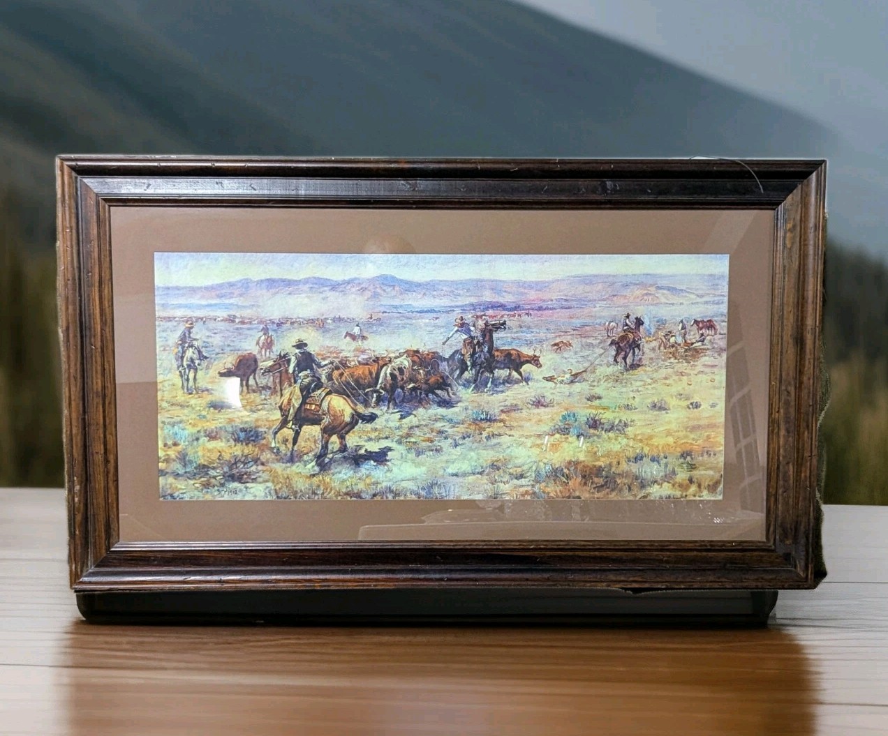 Charles Marion Russell Roundup Giclee Ptint 22.5\ Charles Marion Russell Roundup Giclee Ptint 22.5\