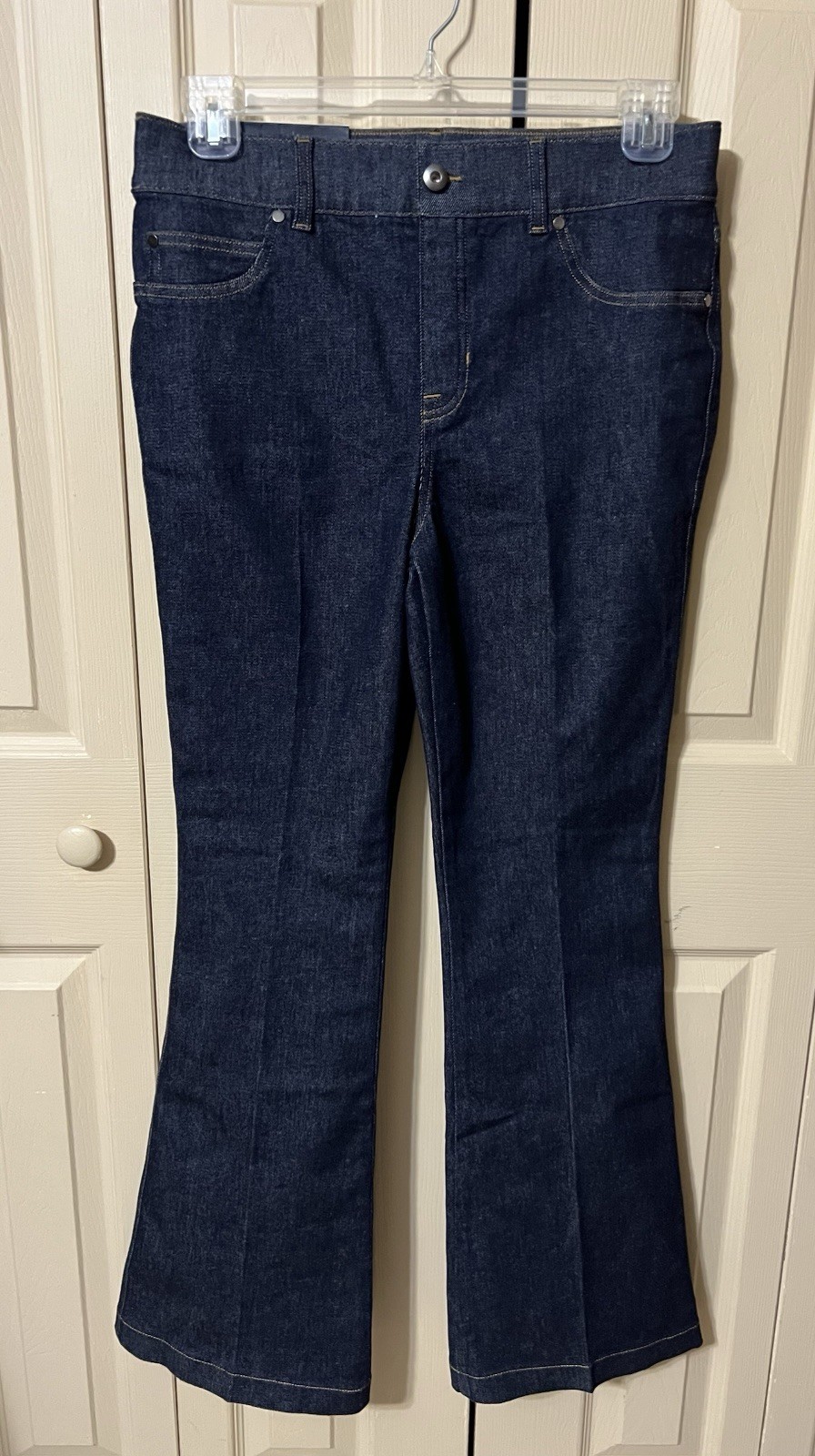 SPANXsculpt ReDefine Flare Jeans Size L Dark Indigo NWT High Rise Stretch
