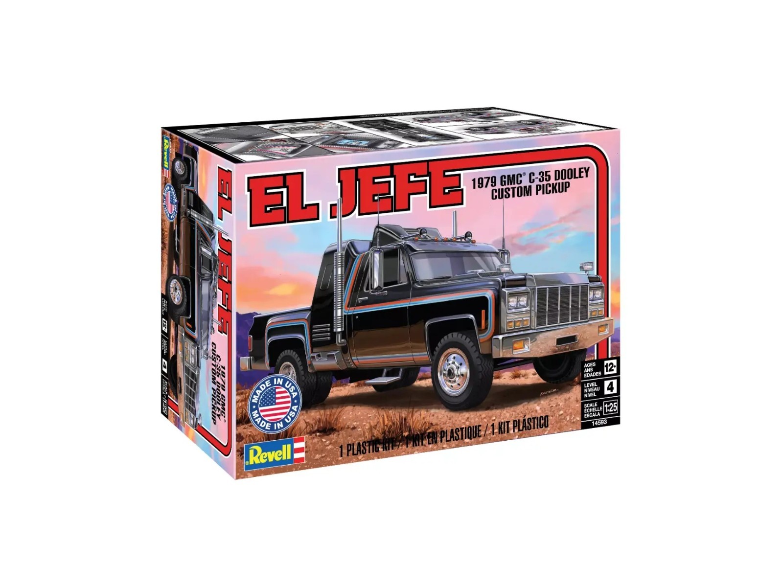 Revell El Jefe 1979 GMC C-35 Dooley Pickup Plastic Model Kit 1:25 Scale – 14593
