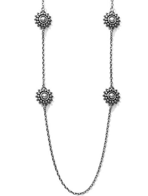 NWTag Brighton TELLURIDE SUNBURST Long Silver Necklace MSRP $98