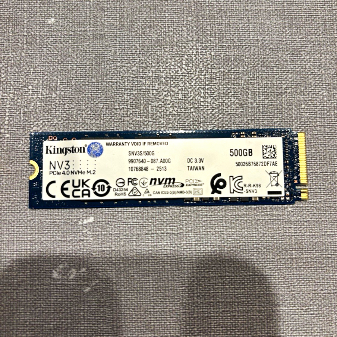 Kingston NV3 500GB M.2 NVMe PCIe Internal SSD for PC SNV3S/500G