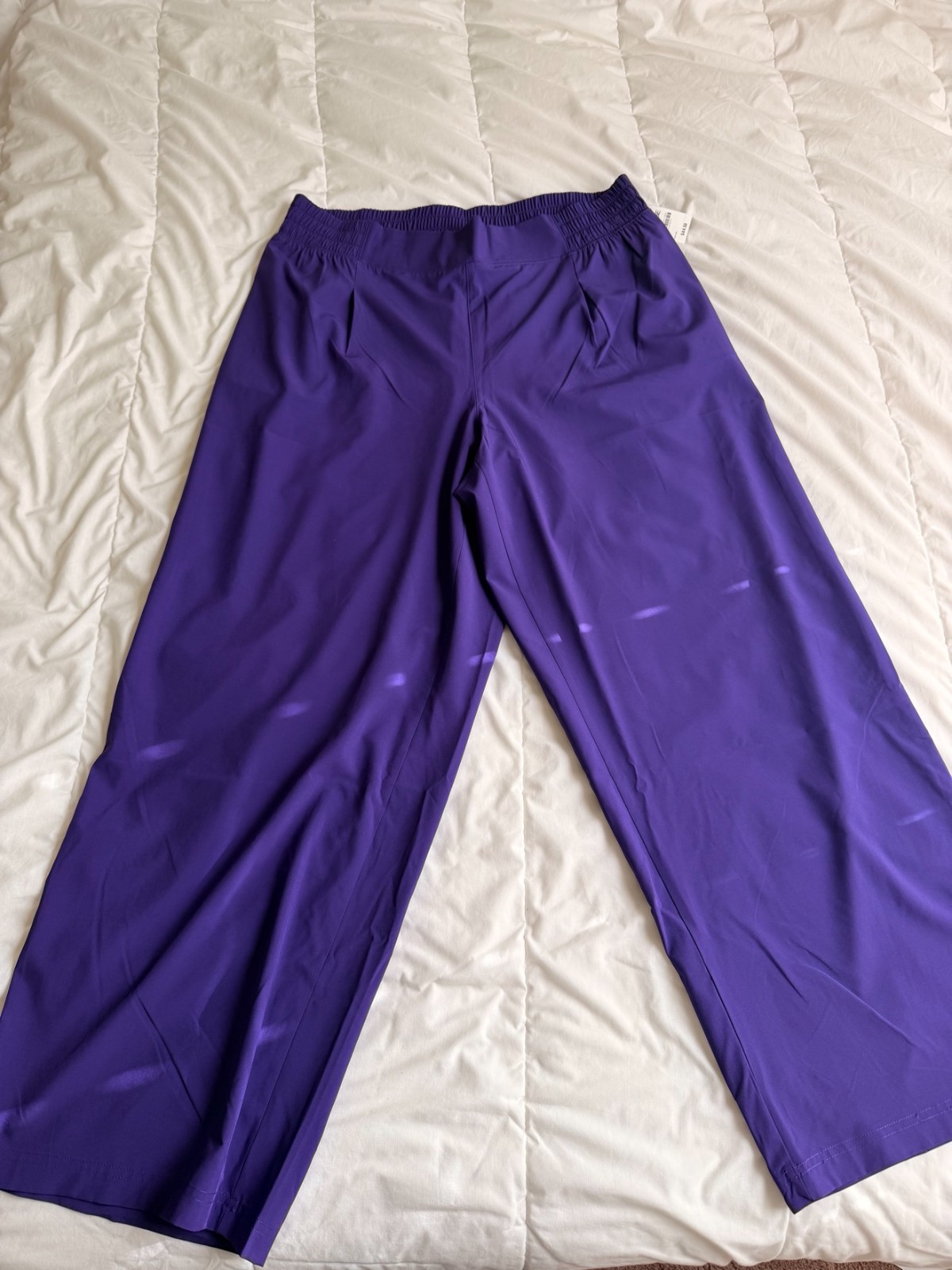 NWT Ideology Women\'s Purple Wide Leg Pull-On Pants Elastic Waistband Size XL NWT Ideology Women\'s Purple Wide Leg Pull-On Pants Elastic Waistband Size XL