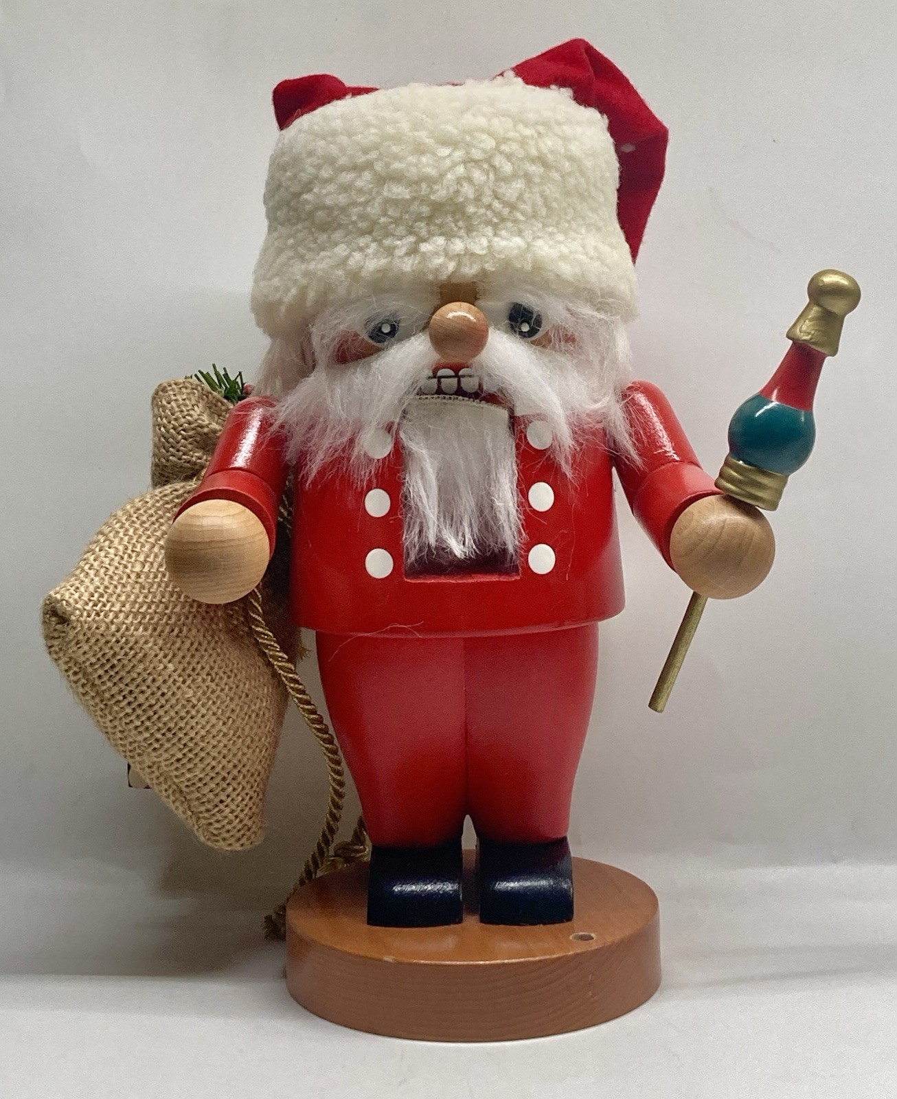 Steinbach S1505 Troll Santa Nutcracker 10” Handmade Wood Germany Vintage AS IS