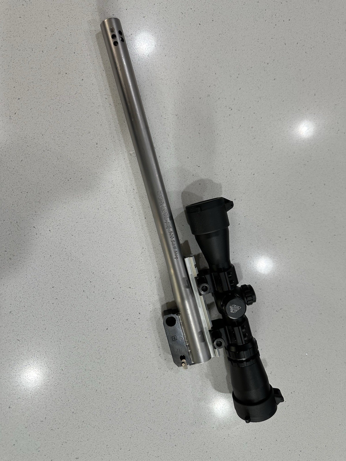 Thompson Center Arms Encore 15” SS Ported S&W .500 Barrel with new UTG scope