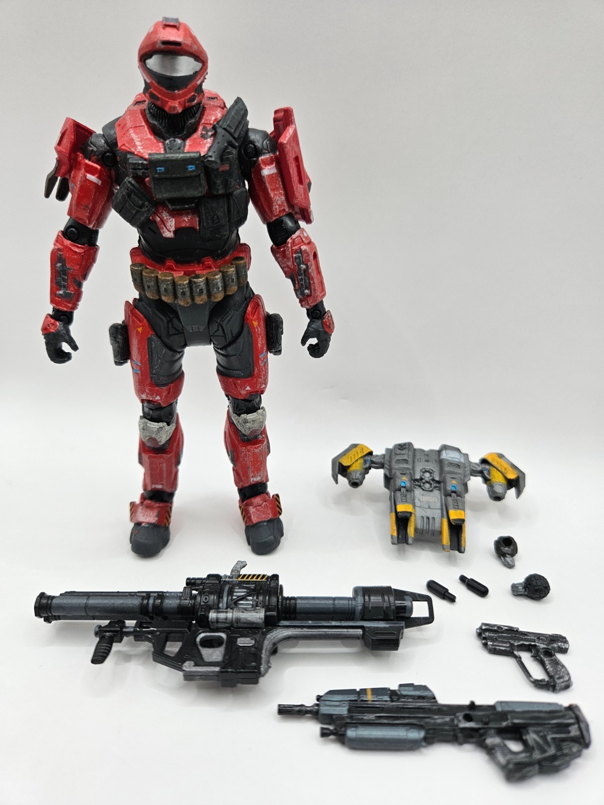 Mcfarlane 2012 Halo Reach Custom Red Spartan Airborne Recon Complete NM+