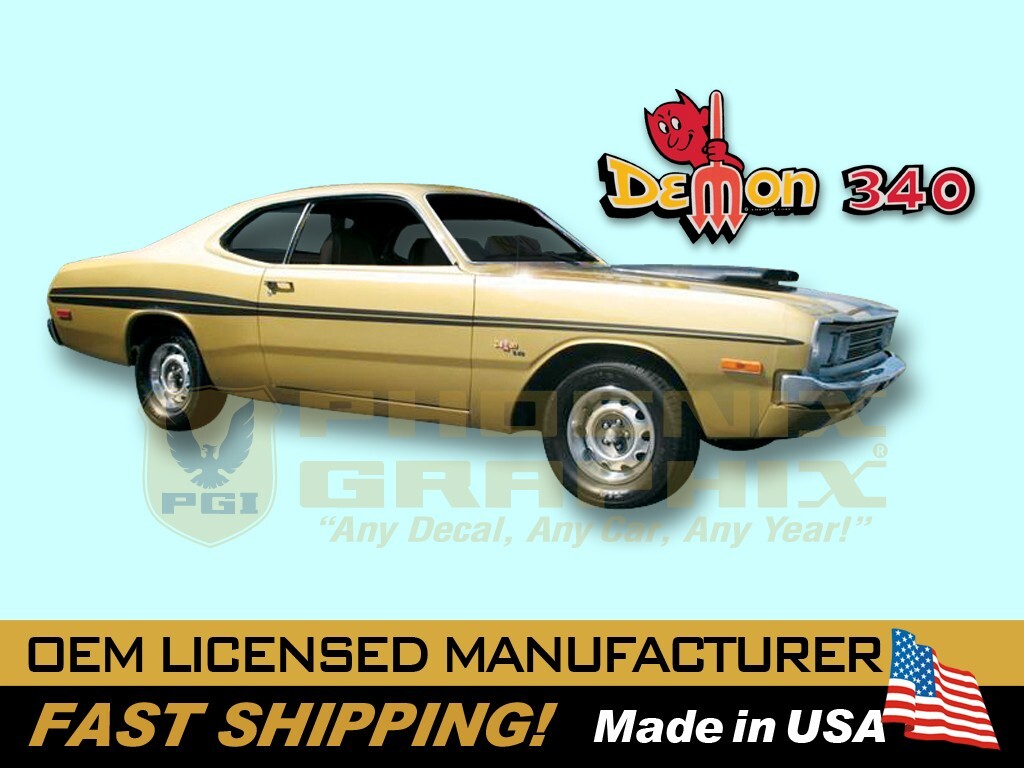 1971 Dodge Demon COMPLETE Decals & Stripes Kit