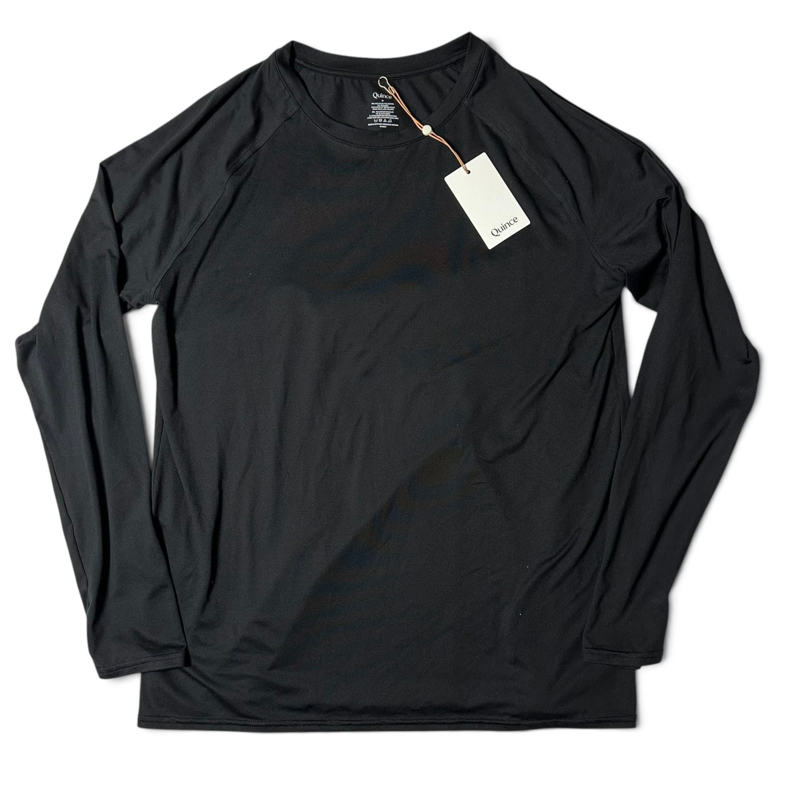Quince Flowknit Breeze Performance Long Sleeve Tee Mens Size M Black NWT Quince Flowknit Breeze Performance Long Sleeve Tee Mens Size M Black NWT