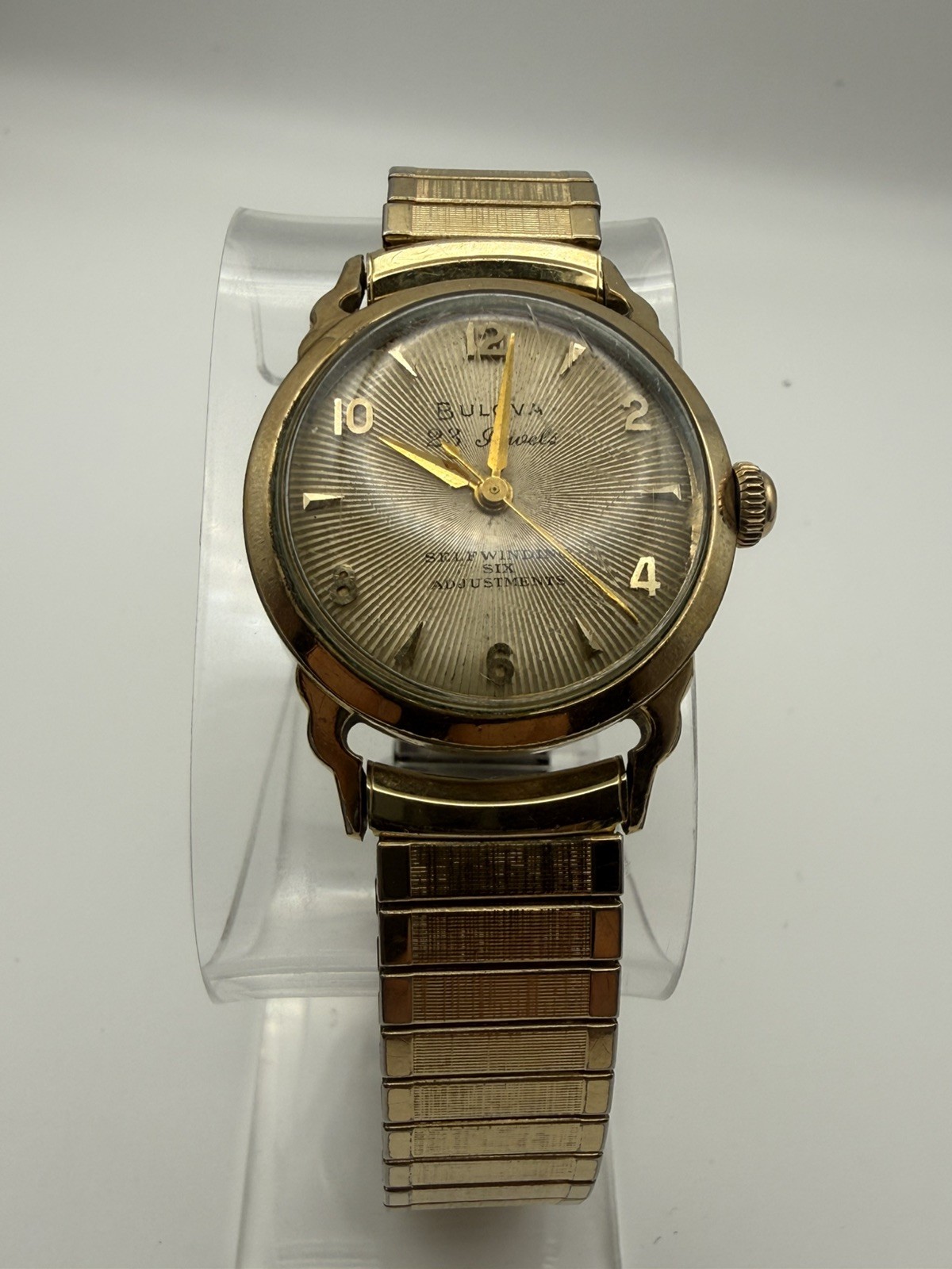 Bulova 23 Jewels Self-Winding Six Adjust Automatic Men\'s Watch 10K GF - Vintage