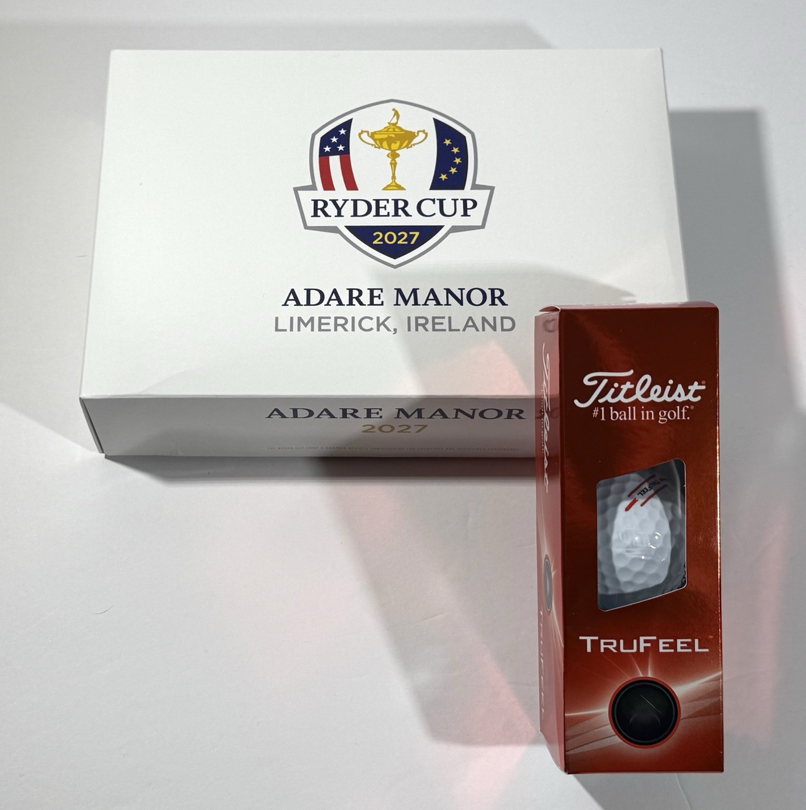 2027 Ryder Cup Golf Balls Titleist TruFeel sleeve of 3 Adare Manor pga new