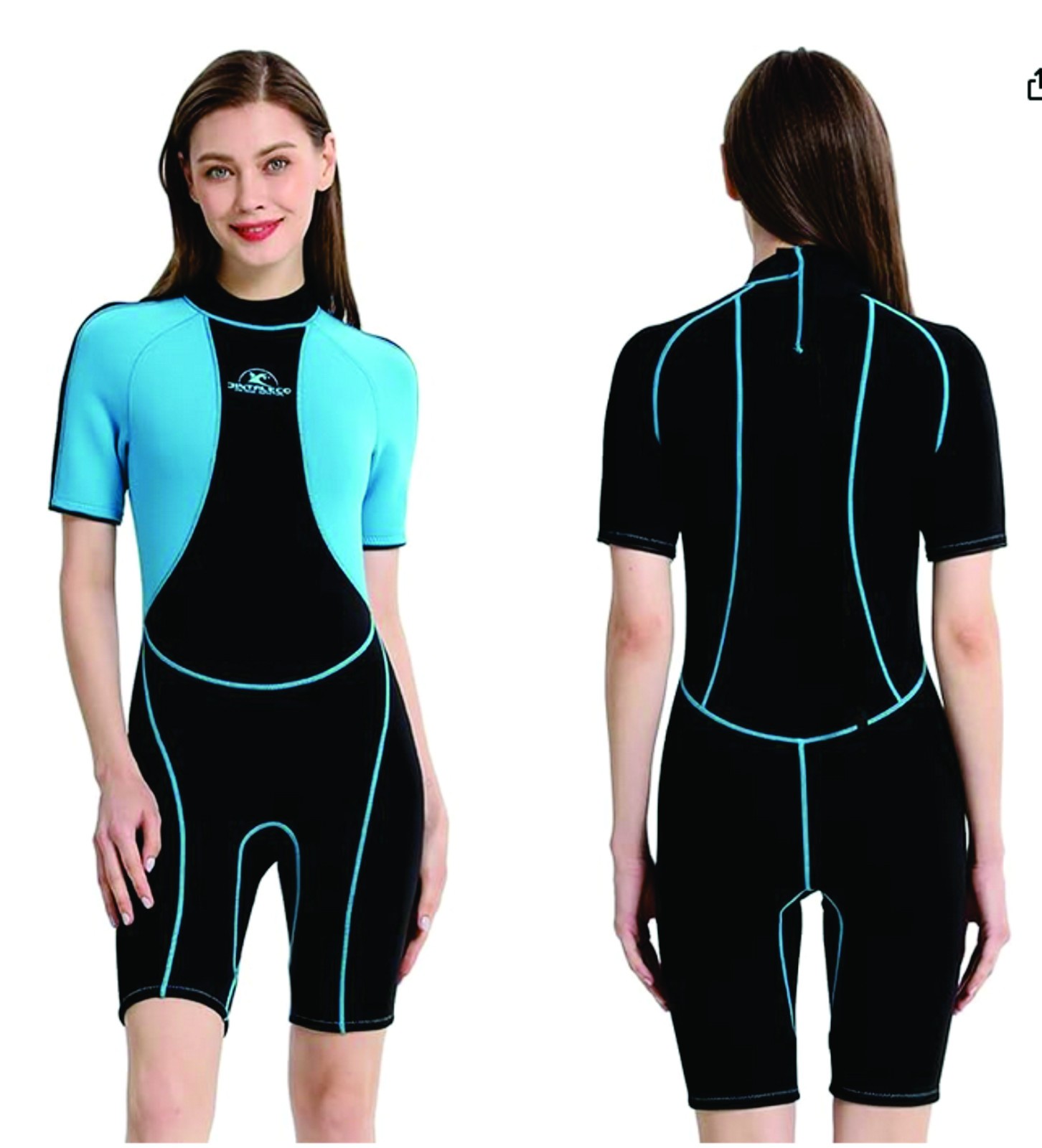 NEW JINTALECO Full Body Neoprene Wetsuit w/ Front Zip 4/3 mm & 3/2mm Women\'s L NEW JINTALECO Full Body Neoprene Wetsuit w/ Front Zip 4/3 mm & 3/2mm Women\'s L