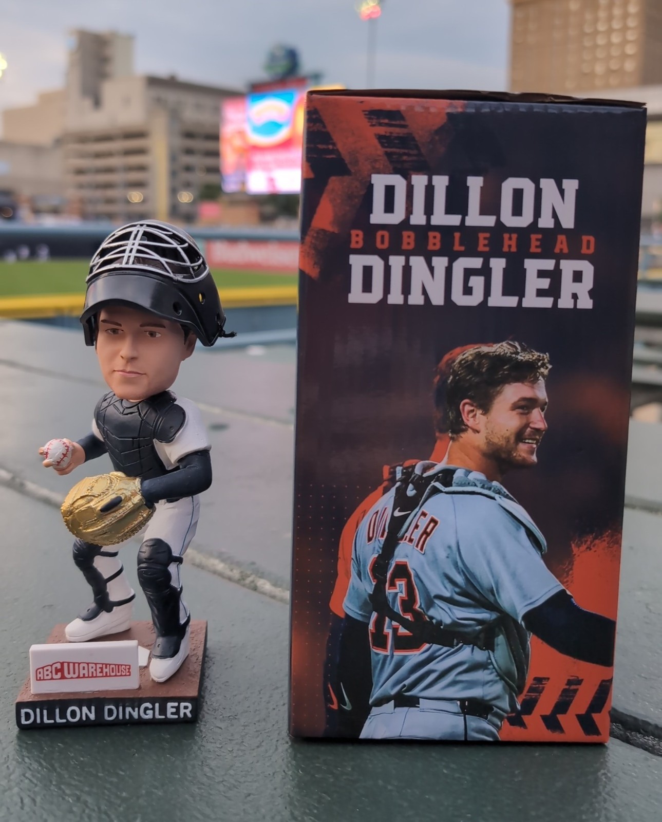Dillon Dingler Detroit Tigers Bobblehead Toledo Mud Hens Gold Glove IN HAND Dillon Dingler Detroit Tigers Bobblehead Toledo Mud Hens Gold Glove IN HAND