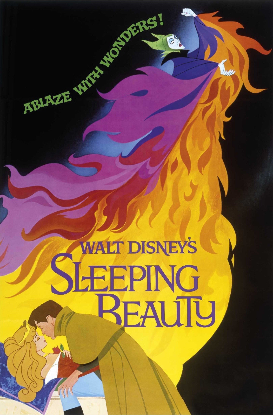1959 Walt Disneys Sleeping Beauty Movie Poster 11X17 Princess Aurora Phillip 🍿