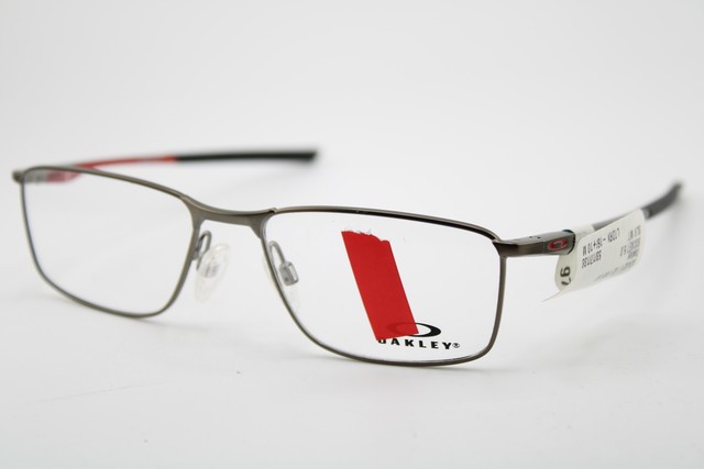 NEW OAKLEY OX3217-0353 SOCKET 5.0 SATIN CHROME RED AUTHENTIC EYEGLASSES 53-17 NEW OAKLEY OX3217-0353 SOCKET 5.0 SATIN CHROME RED AUTHENTIC EYEGLASSES 53-17