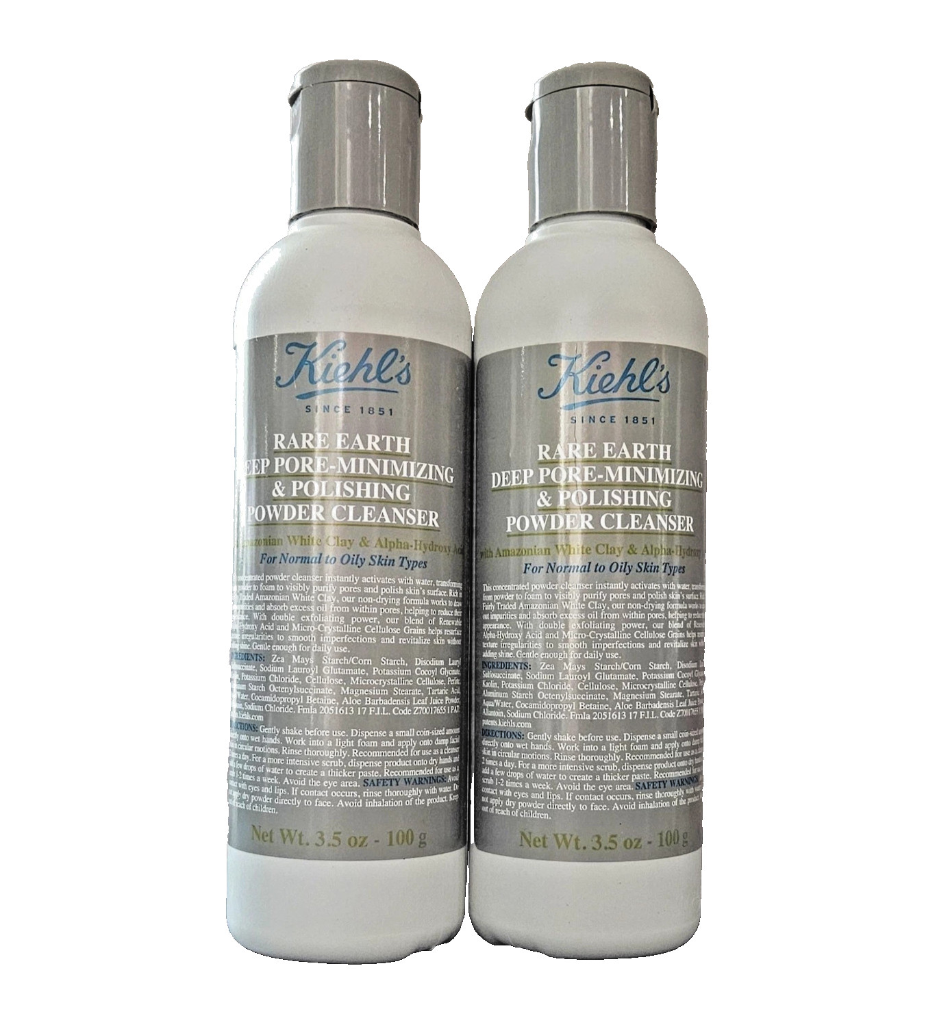 2x Kiehl\'s Rare Earth Deep Pore-Minimizing & Polishing Powder Cleanser 3.5oz ea 2x Kiehl\'s Rare Earth Deep Pore-Minimizing & Polishing Powder Cleanser 3.5oz ea