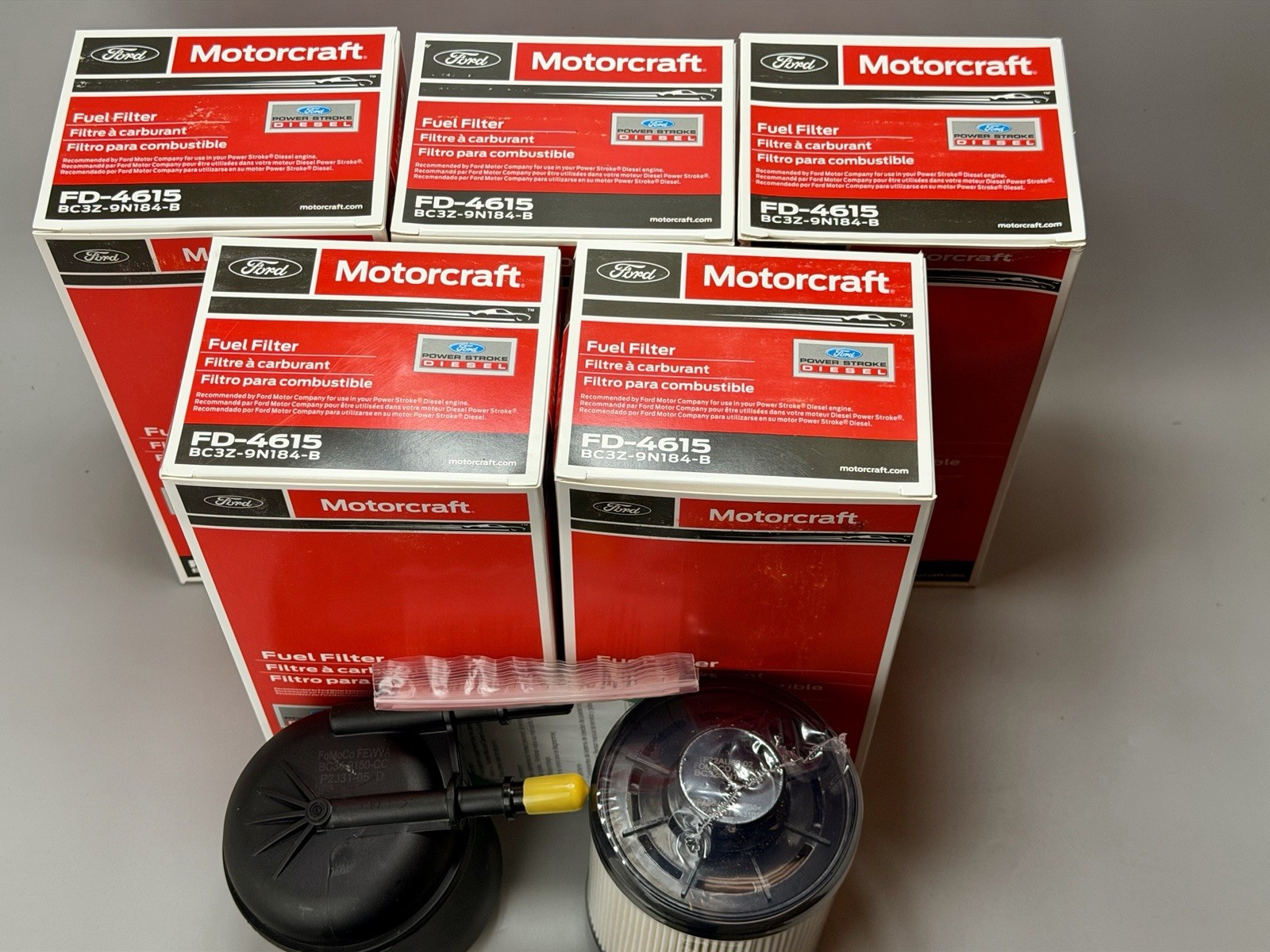 5PCS Genuine Motorcraft FD-4615 Fuel Filter BC3Z-9N184-B Fits Ford 6.7L Diesel