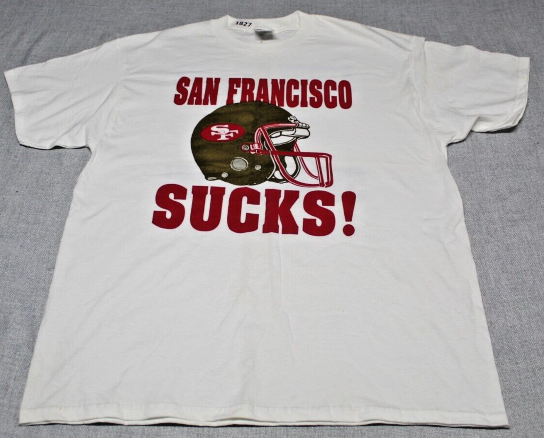 Vintage San Francisco Sucks Kerry Collins Swallows T Shirt Men\'s XL Vintage San Francisco Sucks Kerry Collins Swallows T Shirt Men\'s XL