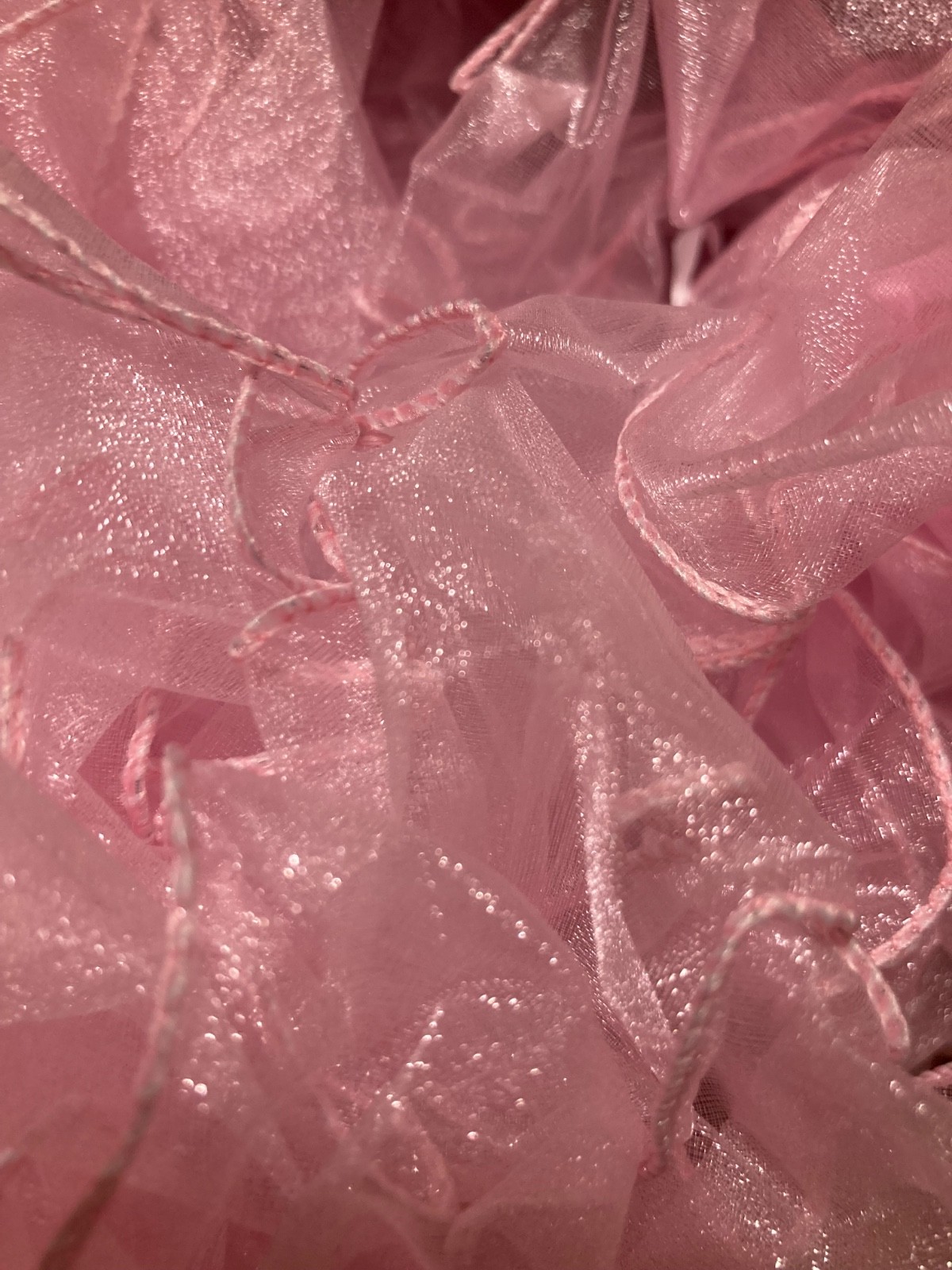 LIght pink sheer wedding pew bows LIght pink sheer wedding pew bows
