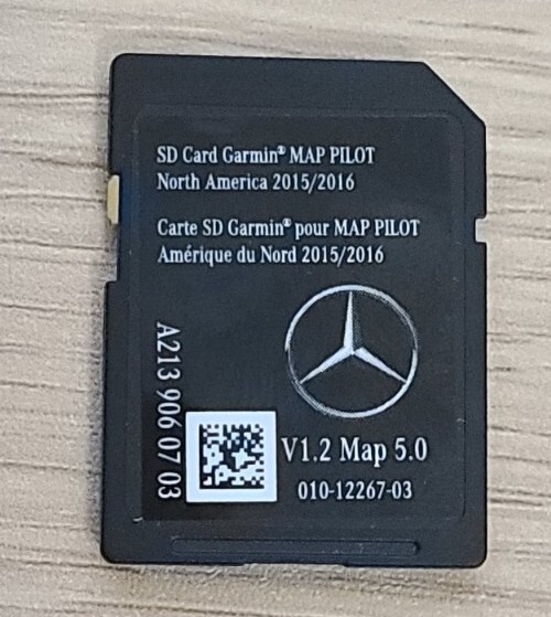 2015 2016 MERCEDES A2139060703 NORTH AMERICA NAVIGATON SD CARD GARMIN MAP PILOT