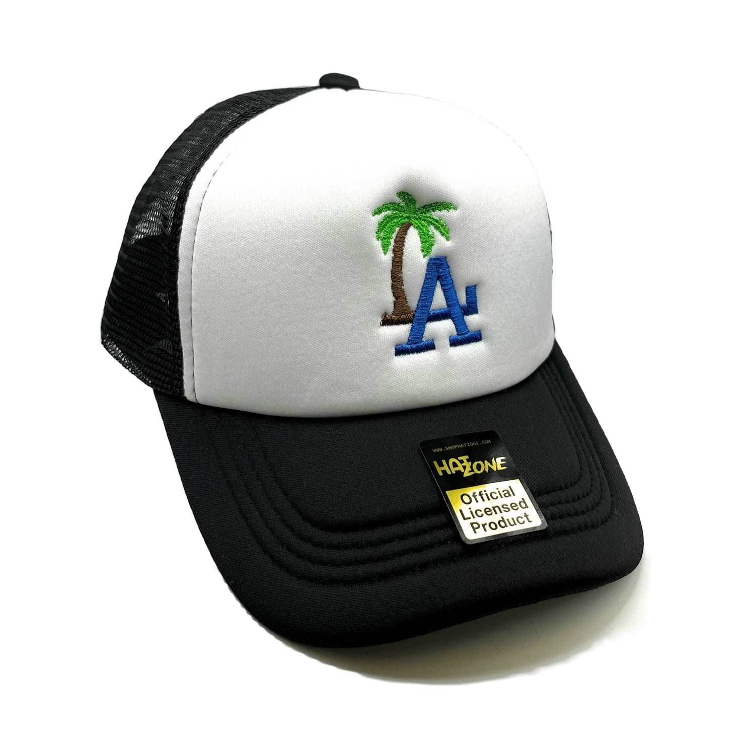 LA Palm Mesh Trucker Snapback (White/Black) LA Palm Mesh Trucker Snapback (White/Black)