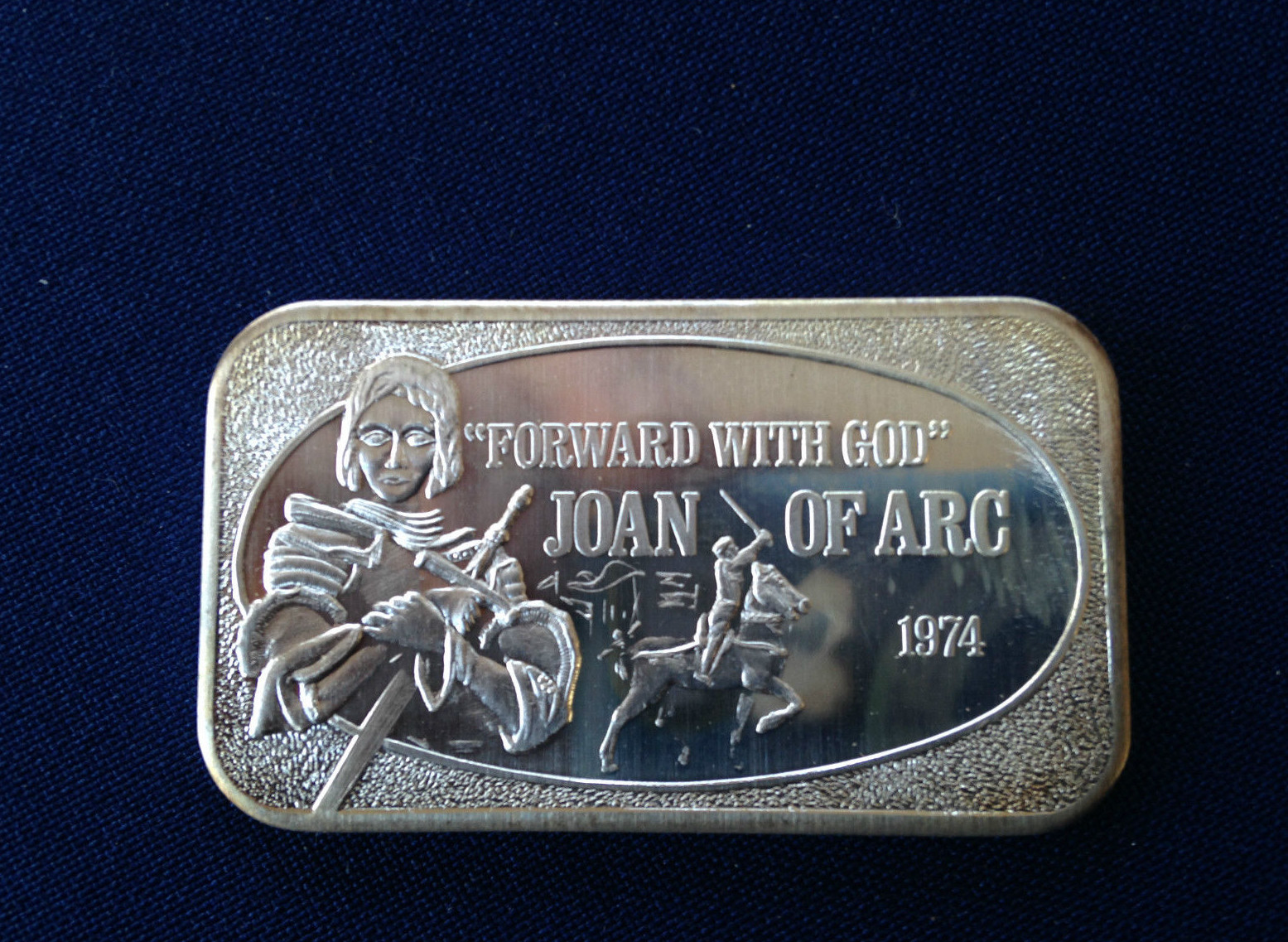 1974 USSC Joan of Arc Forward With God 1973 USSC-65 Silver Art Bar E4301