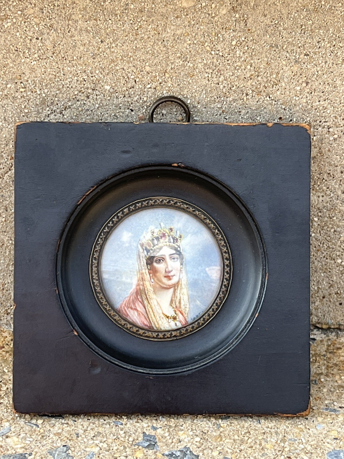 ANITQUE MINITURE PAINTING EMPRESS JOSEPHINE BONAPARTE 1804-15 SIGNED ANITQUE MINITURE PAINTING EMPRESS JOSEPHINE BONAPARTE 1804-15 SIGNED