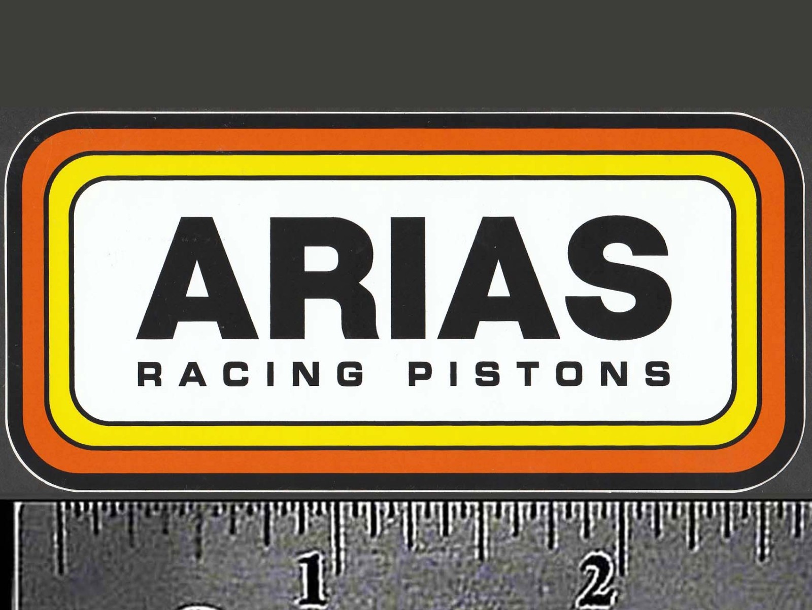 ARIAS Racing Pistons - Original Vintage 1970\'s 80’s Racing Decal/Sticker ARIAS Racing Pistons - Original Vintage 1970\'s 80’s Racing Decal/Sticker
