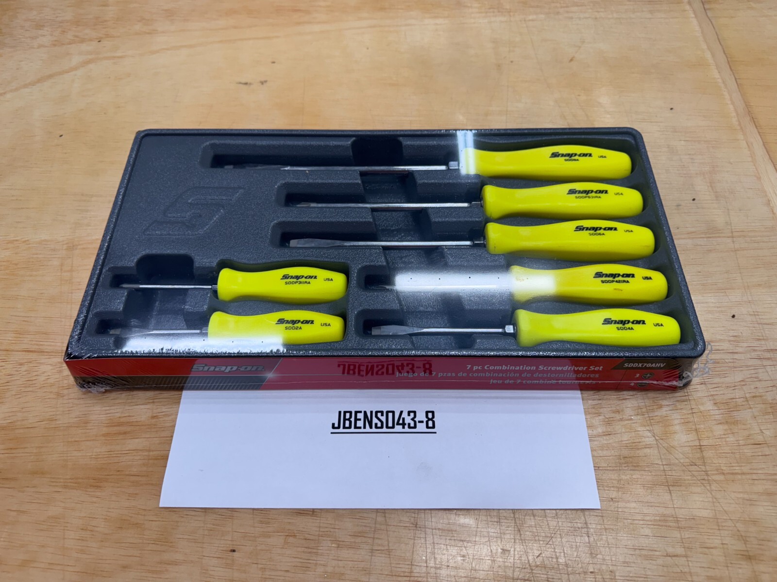 Snap-on Tools USA NEW 7pc HI-VIZ Hard Grip Combination Screwdriver Set SDDX70AHV Snap-on Tools USA NEW 7pc HI-VIZ Hard Grip Combination Screwdriver Set SDDX70AHV