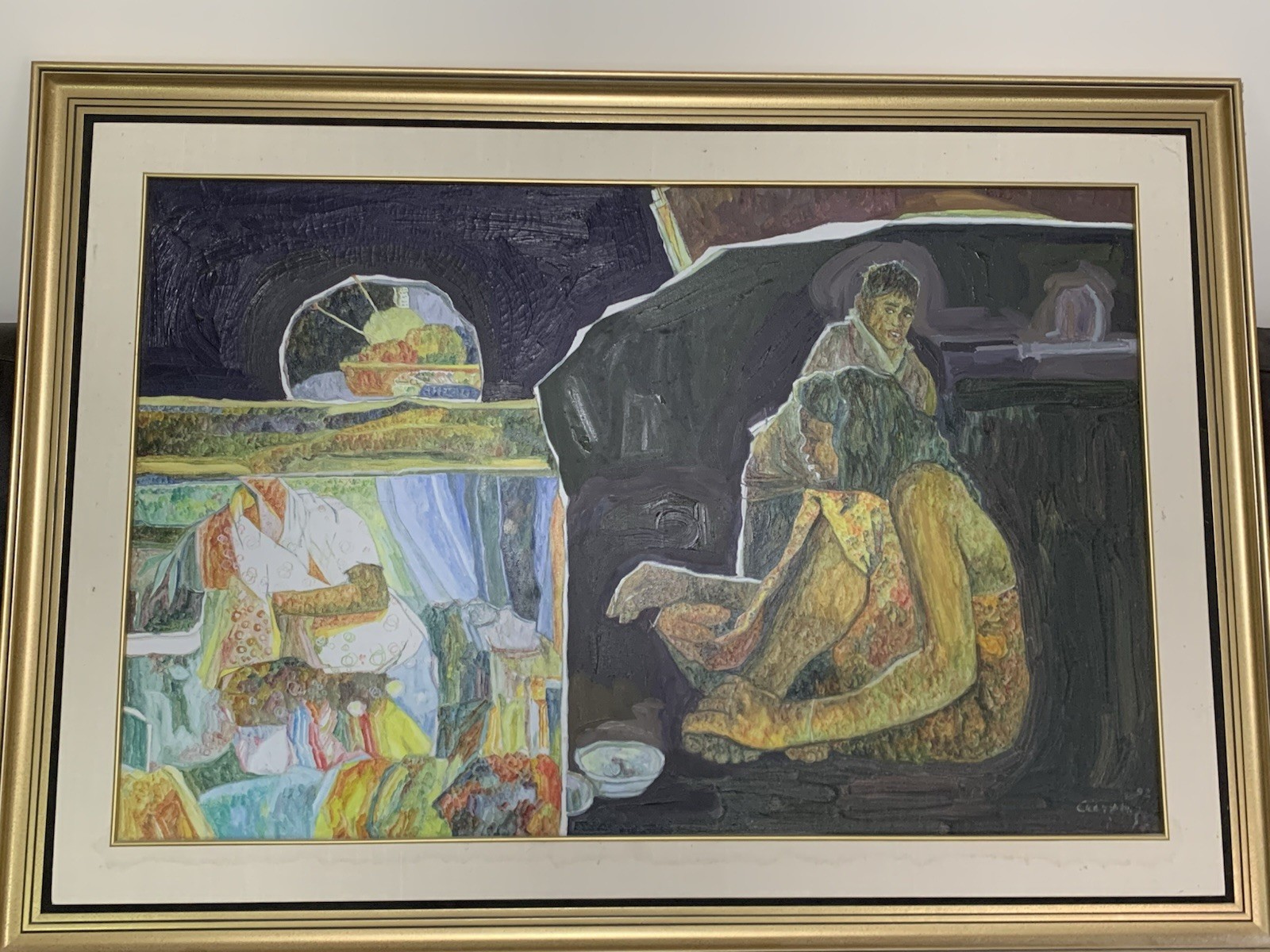 Bernabe Créspin Salvadoran Artist Oil Painting On Canvas Signed Framed 16x12