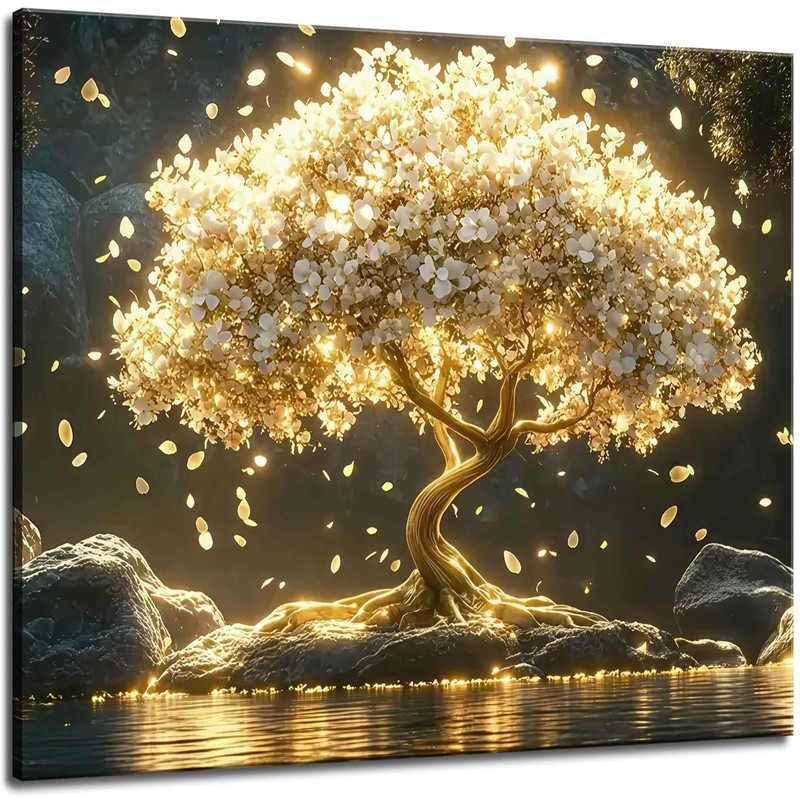 Txnxfksu Large Tree Of Life Canvas Wall Art Abstract Gold Tree Mountain Lake Txnxfksu Large Tree Of Life Canvas Wall Art Abstract Gold Tree Mountain Lake