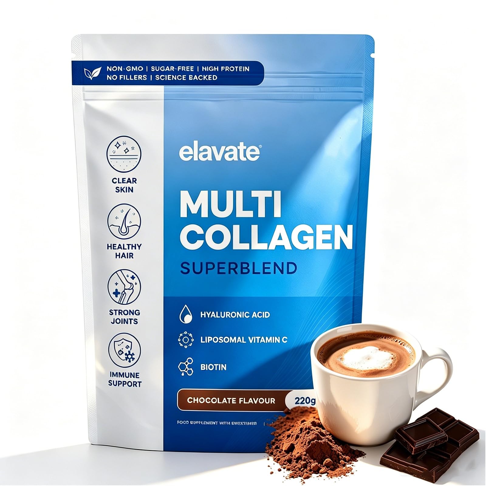Elevate Multi Collagen Superblend, Elevate Collagen for Women, Bovine, Marine...
