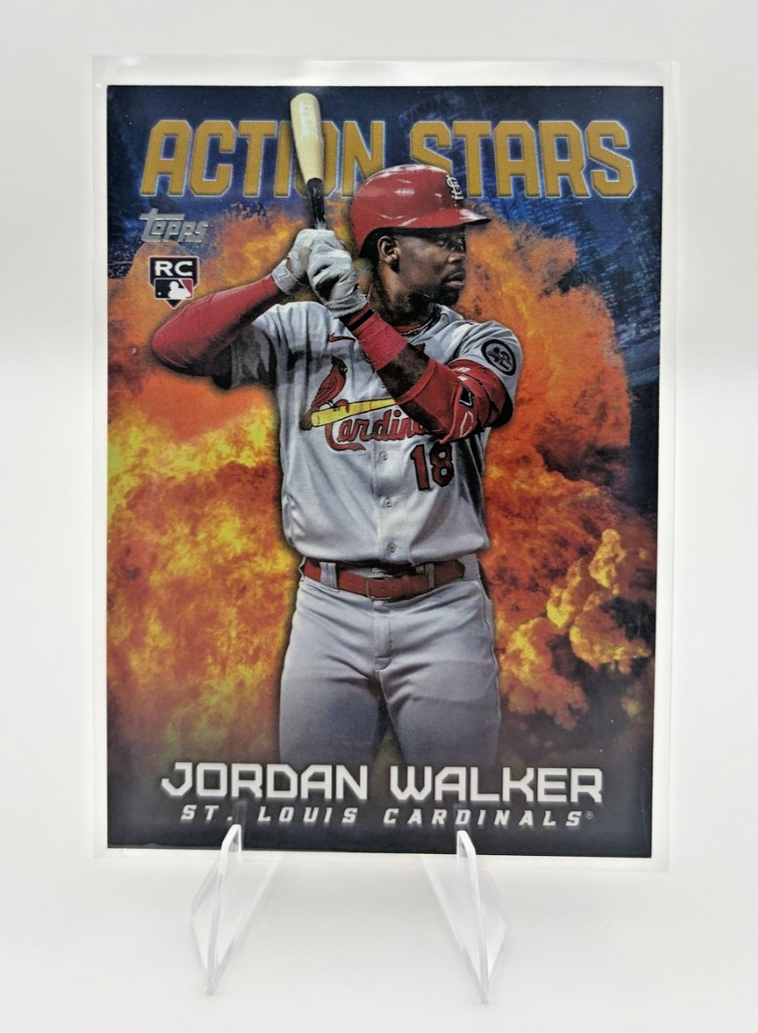 2023 Topps Update Action Stars Jordan Walker RC #AS-12 Gold /75 Near Mint SP 2023 Topps Update Action Stars Jordan Walker RC #AS-12 Gold /75 Near Mint SP