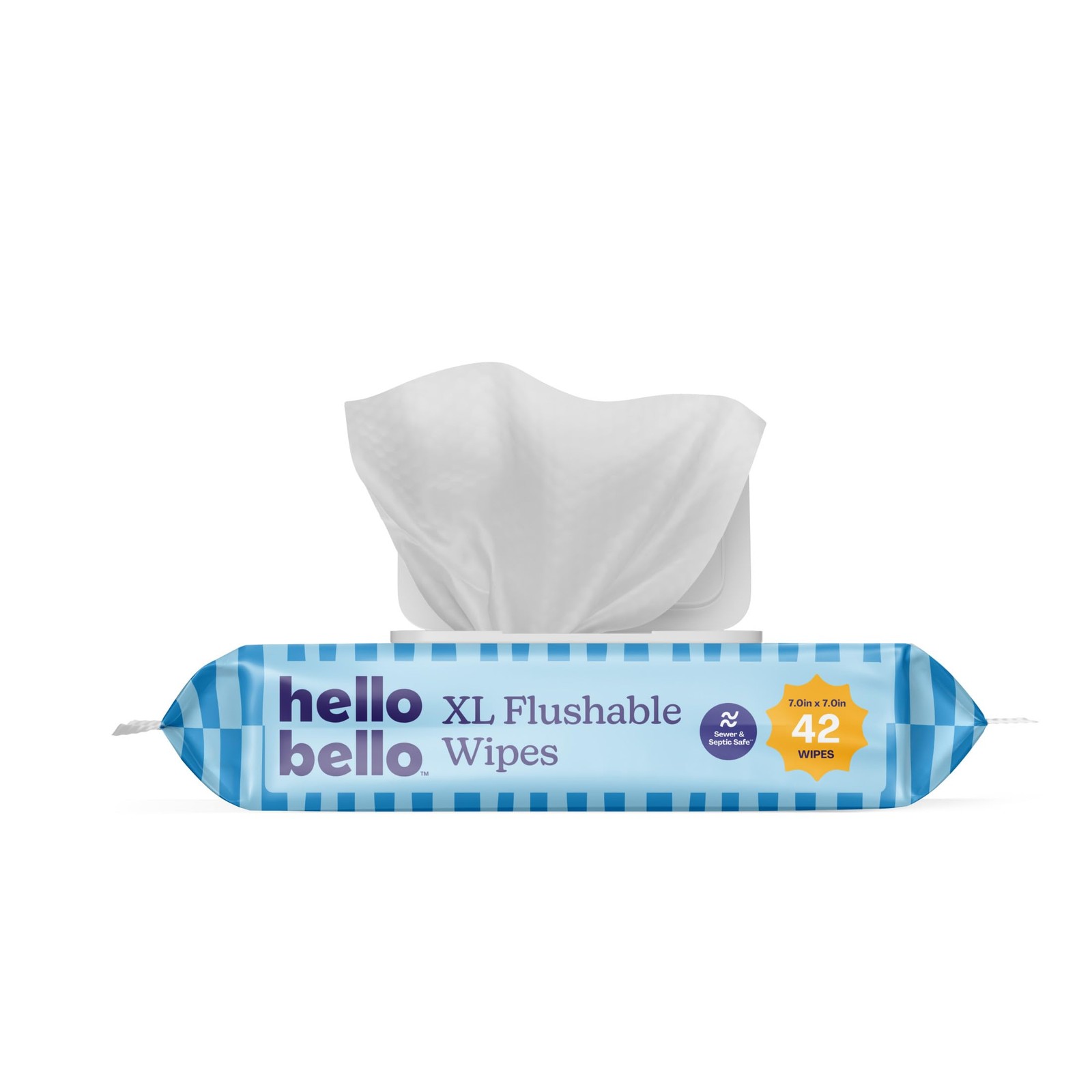 Hello Bello Toddler Flushable Wipes, 1 Count (Pack of 42), Multi-Color