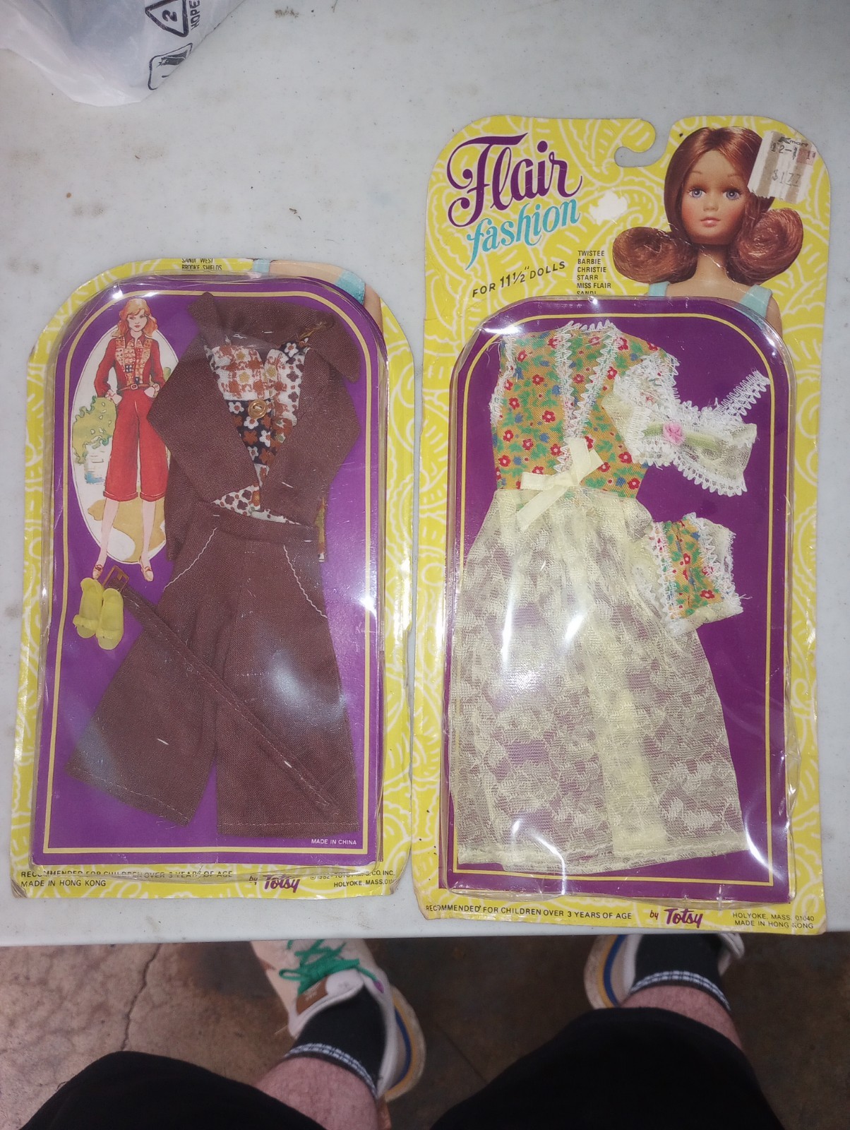 Vintage 1970s 80s Totsy Flair Fashion Doll Clothes Lot 2 Sealed Yellow Card NRFP Vintage 1970s 80s Totsy Flair Fashion Doll Clothes Lot 2 Sealed Yellow Card NRFP