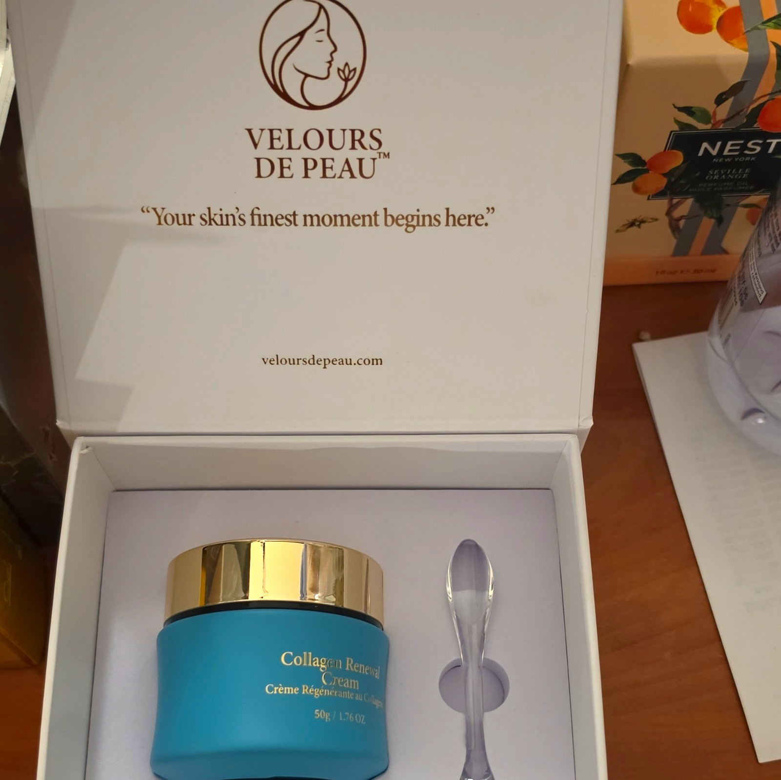 Velours De Peau Collagen Renewal Cream Moisturizer, Paraben-Free 1.76 oz Velours De Peau Collagen Renewal Cream Moisturizer, Paraben-Free 1.76 oz