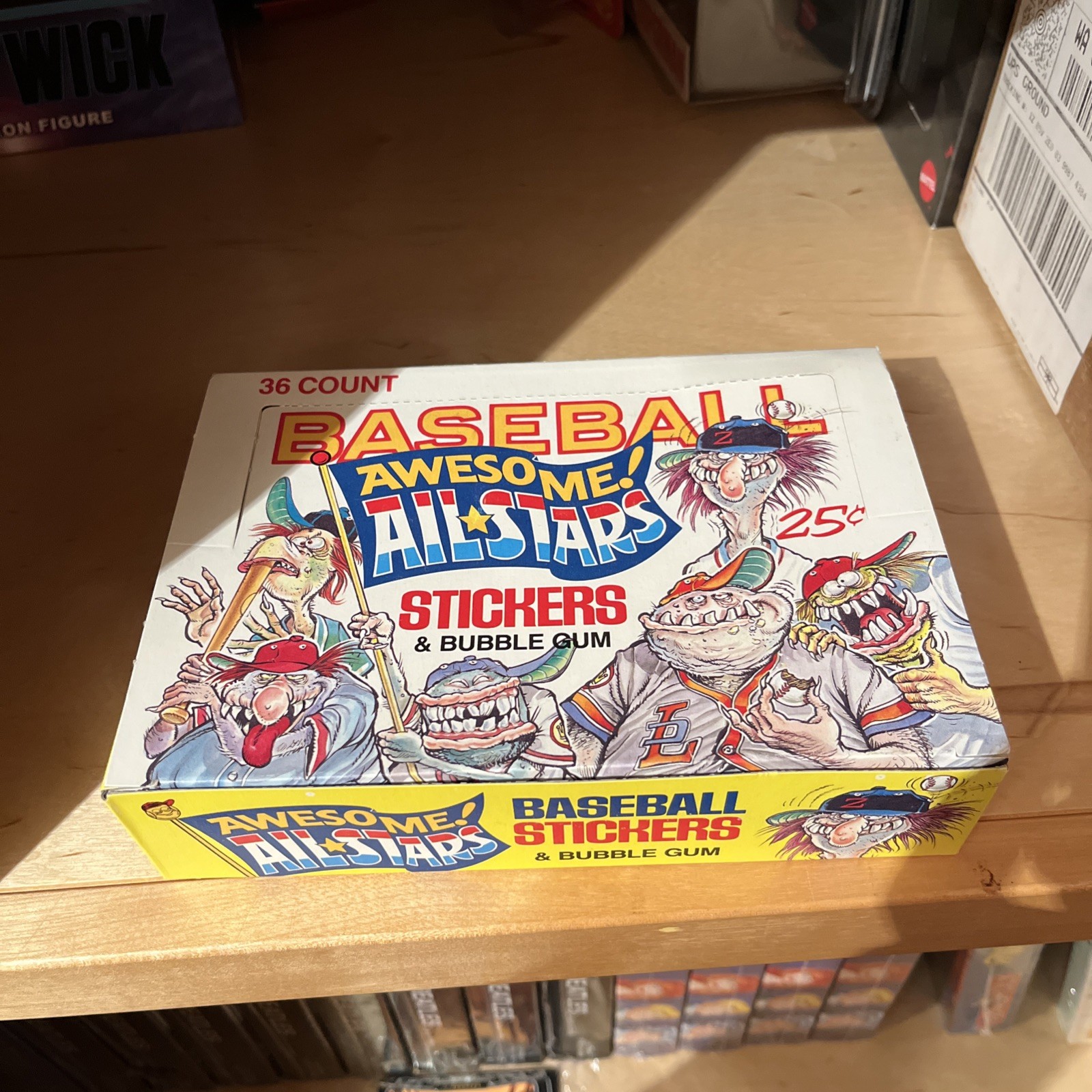 1988 Leaf Baseball Awesome All Stars Stickers & Bubble Gum 36 Packs Excellent
