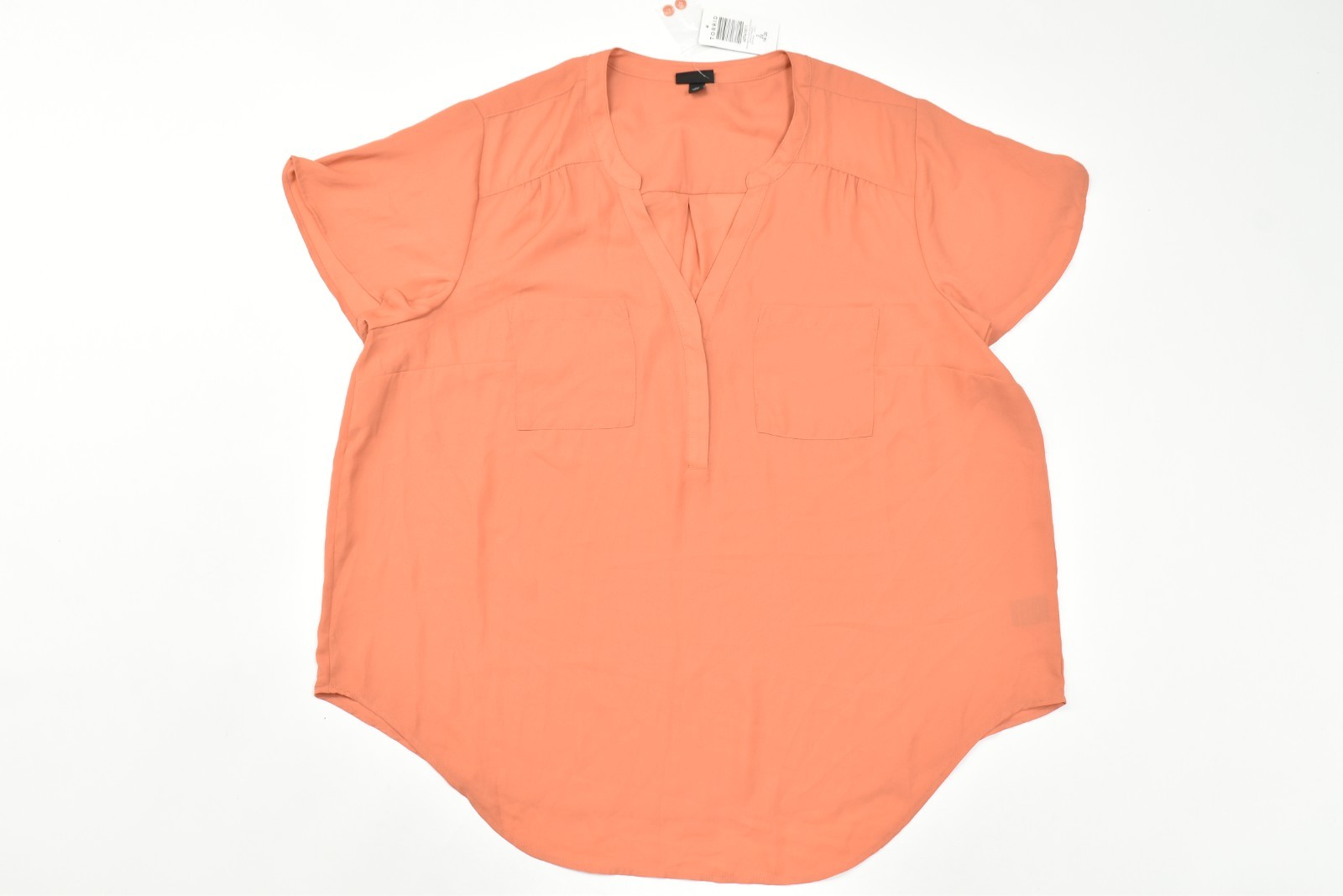 Torrid Harper Georgette Pullover Flutter Sleeve Blouse Size 2 2X Apricot Brandy