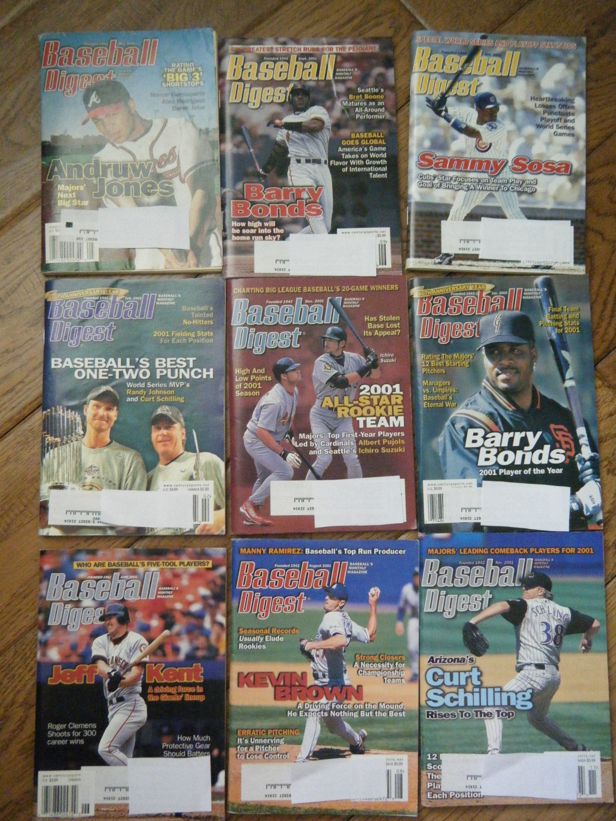 Lot 9 Vintage Issues Baseball Digest Monthly Magazines MLB Lot 9 Vintage Issues Baseball Digest Monthly Magazines MLB