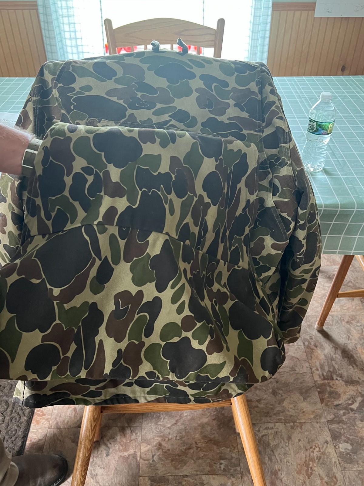 Vintage XXL 80s Carhartt  Thrashed Duck Camo Camouflage Coat