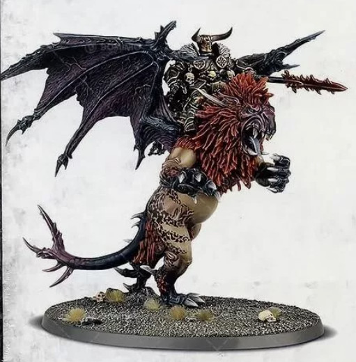Warhammer AoS Chaos Lord  Sorcerer Lord on Manticore with OVAL BASE New No Box