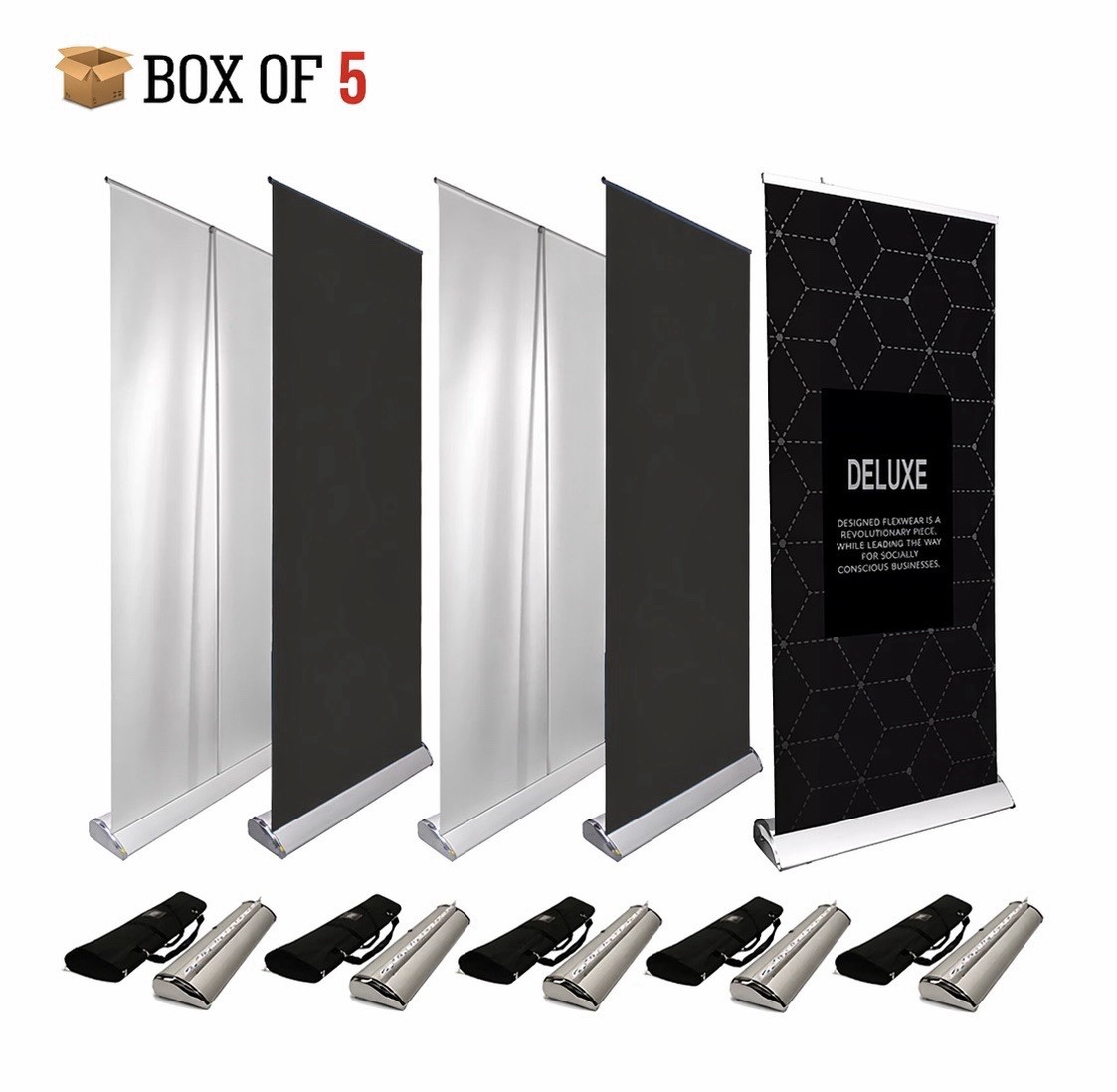 Retractable Banner Stand Deluxe Trade Show Display Carry Bag ( 5 Pcs 33\