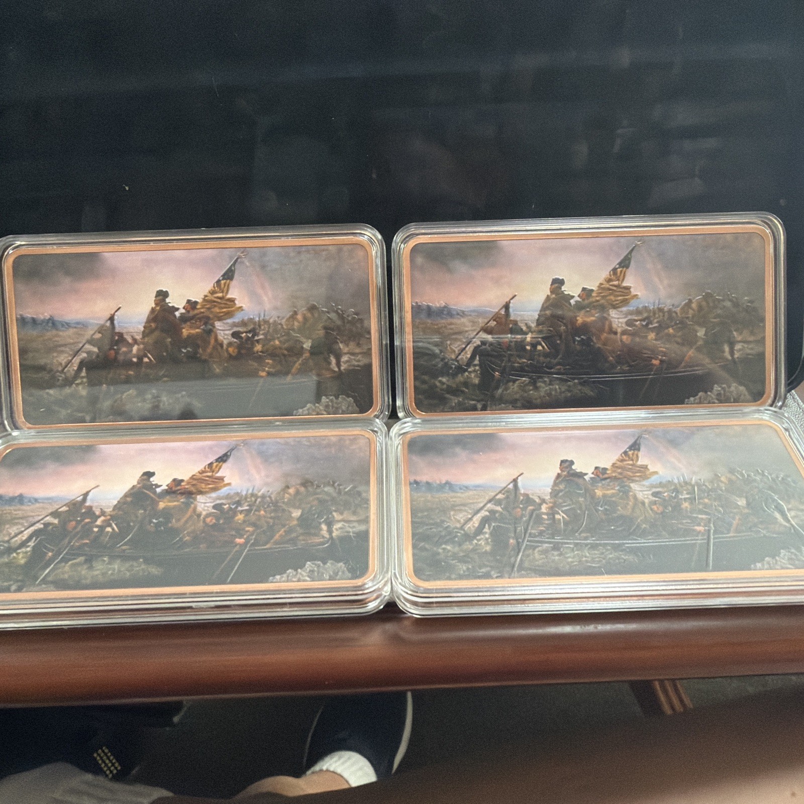 10 oz Copper George Washington Crossing the Delaware Colorized Copper Bar 10 oz Copper George Washington Crossing the Delaware Colorized Copper Bar