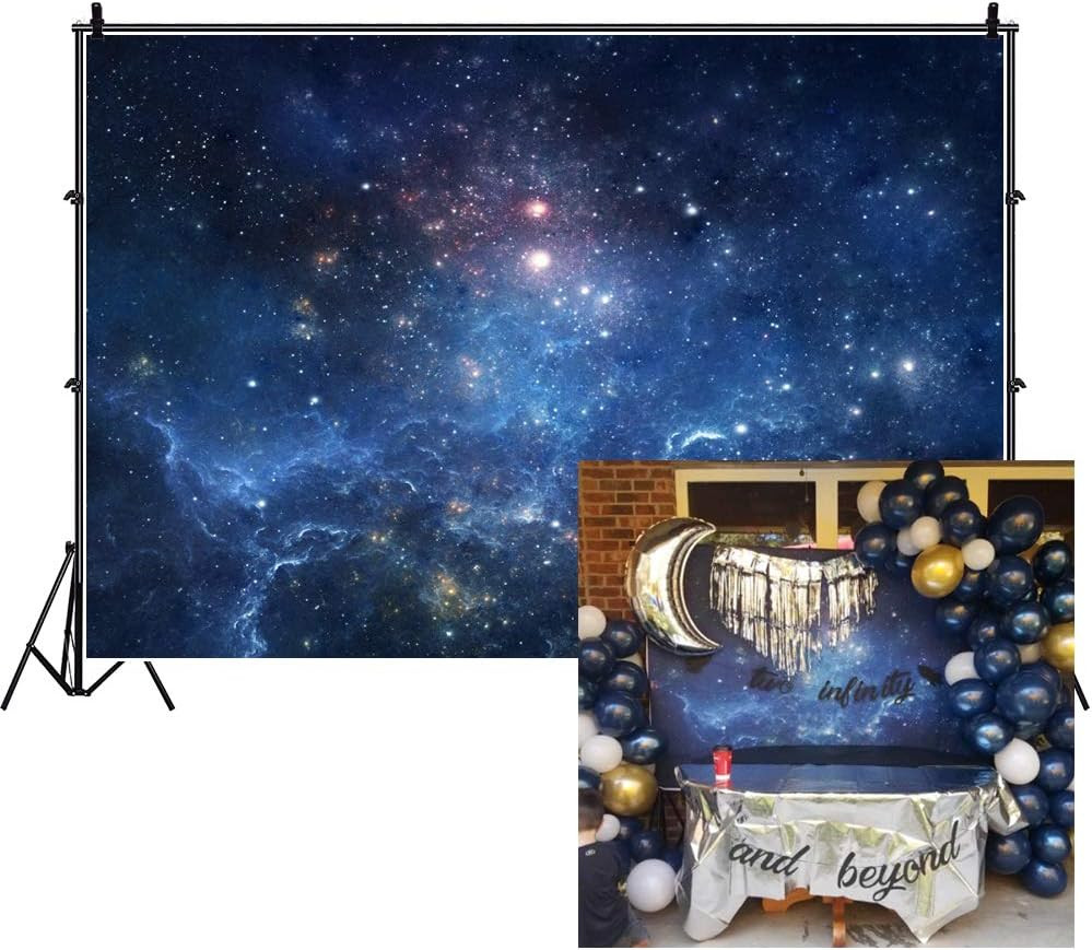 Galaxy Nebula Stars Photography Backdrop Starry Sky Background 5X3Ft