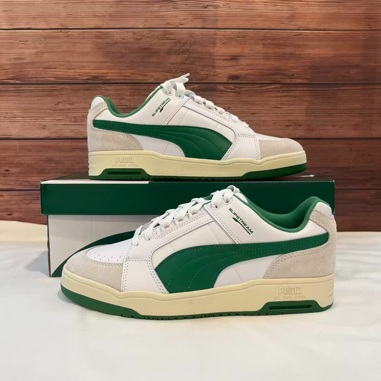 PUMA-Slipstream Lo Retro 'White Amazon Green' Men's Shoes 384692-02 PUMA-Slipstream Lo Retro 'White Amazon Green' Men's Shoes 384692-02