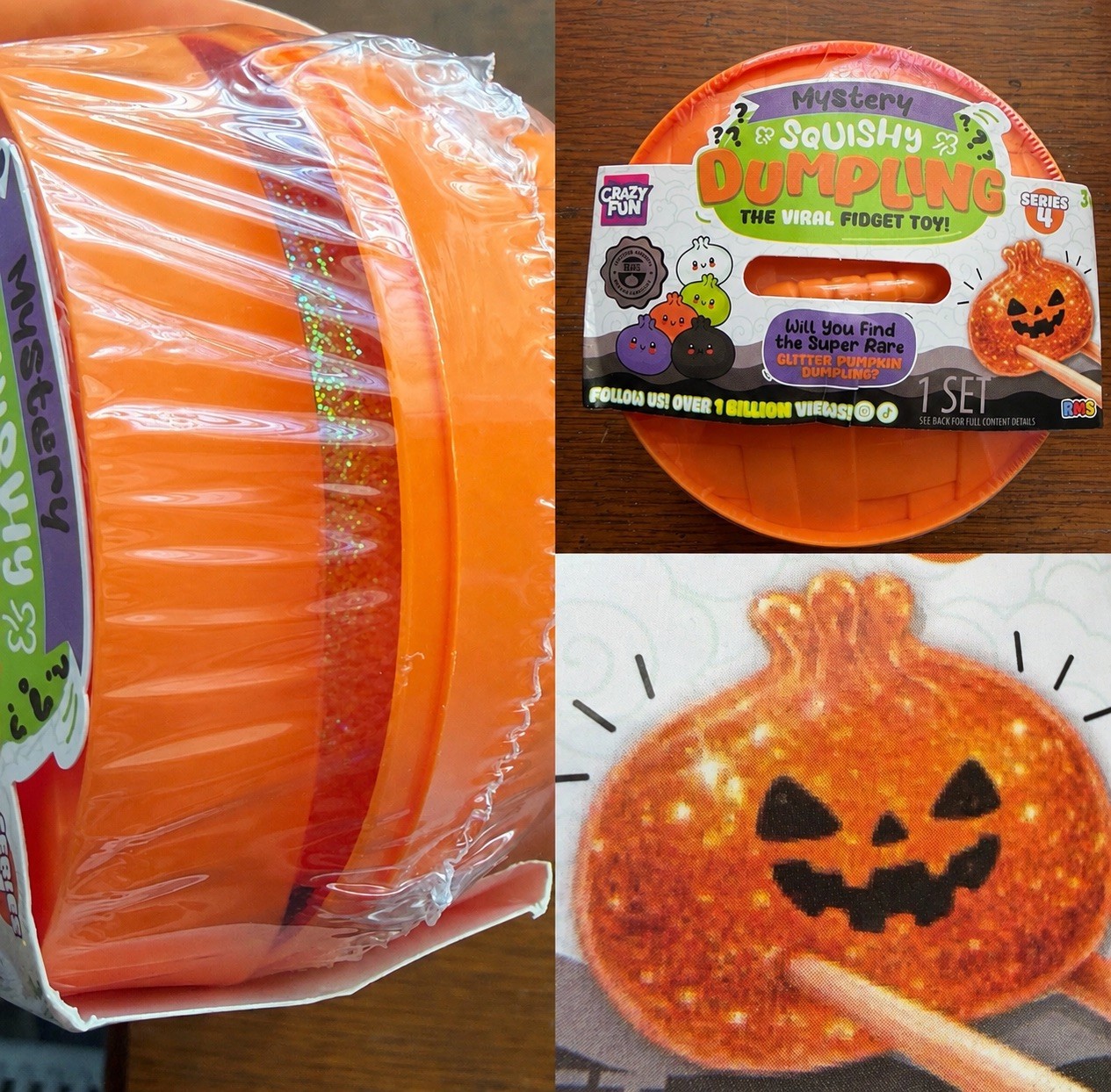 RMS AUTHENTIC CONFIRMED 🥰 RARE 🥰 HALLOWEEN GLITTER PUMPKIN DUMPLING SEALED