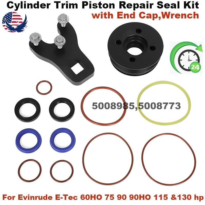 For Evinrude Etec E-tec 5008985 Single Ram Trim Tilt Seal Kit 75-130hp 2005-2019