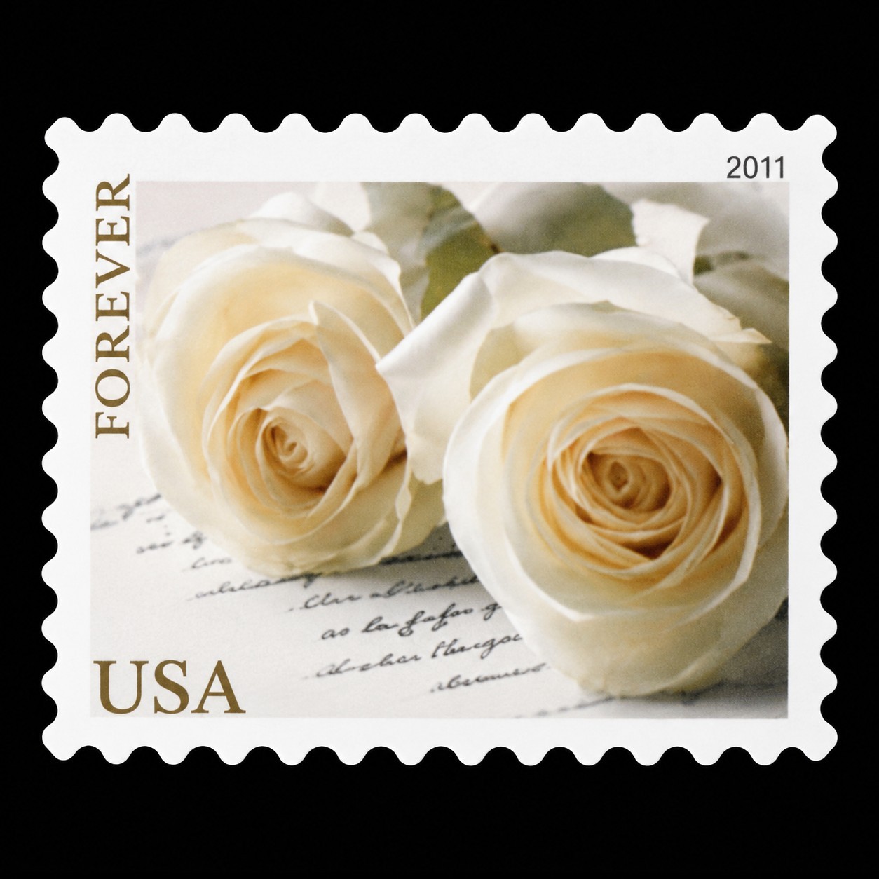 2011 Usps Forever Stamps Wedding White Rose 5 Sheets of 20 / 100 total